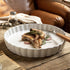 FEOOWV White Round Porcelain Quiche Pan, Non-Stick Baking Dish for Tart Pies, Dishwasher and Oven Safe (9 inch)