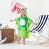 LOLANTA Hooded Dinosaur Children's Bath Towels, 100% Cotton Beach Towel for Boys, Green, 4-6 Years