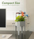 2 1 7.5'' 17.3'', Planter with Stand, Metal in Portable Planter with Grow Bags & Handle, Stable Stylish Indoor Plant