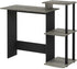 Furinno Efficient Home Laptop Notebook Computer Desk with Square Shelves, French Oak/Black Finish