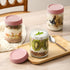 6-pack 16oz NETANY Glass jars with Airtight Lids, Overnight Oats Containers with Lids, Wide mouth Mason Salad jars