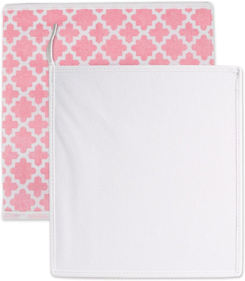 DII Non Woven Polyester Storage Bin, Small Set of 4 in Pink Sorbet