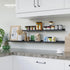 5 Set RICHER HOUSE Floating Wall Mounted Shelves, Black Shelves for Wall Decor, Modern Picture Ledge Shelf with Lip