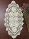 Hetao 16x27 100% Cotton Handmade Crochet Lace Table Runners, Oblong Doilies, Beige