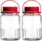 1 Gallon Glass Jar With Lid Wide Mouth Airtight Plastic Pour Spout