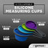 Portable Food Grade Silicone Measuring Cup Set, Collapsible Measuring Cups and Spoons for Liquid & Dry Food, Dog Food &