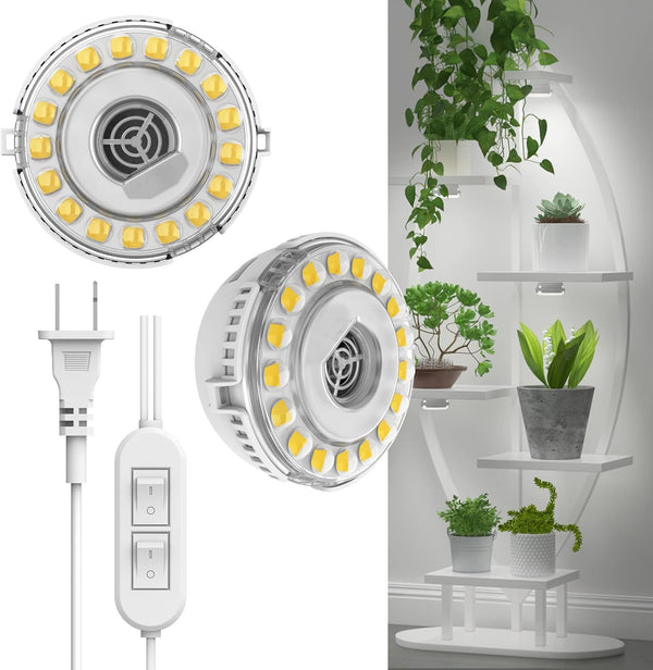 SANSI LED Puck Grow Light, 10W (150 Watt Equiv) Full Spectrum 2-Head