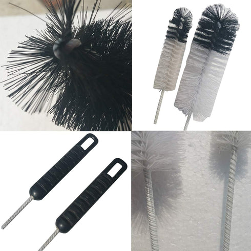 Set (8) NewFerU Wire Bottle Cleaning Brush Small Large Thin Long Handle, Utility Cleaner Bendable Flexible for Narrow