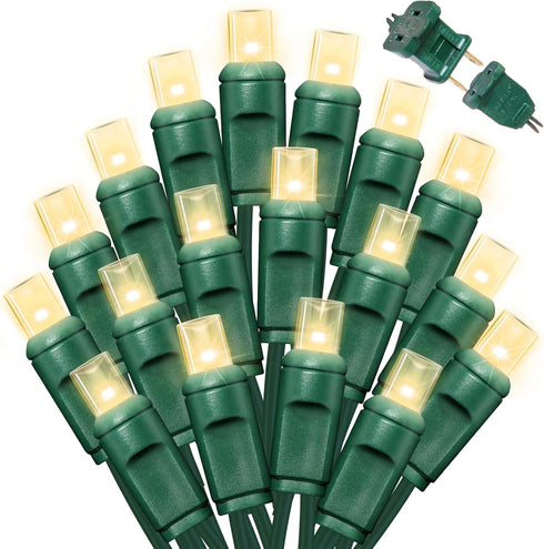 LAMPHOME 50LED 25FT String Lights, 30% Twinkle and 70% Steady Bulbs String