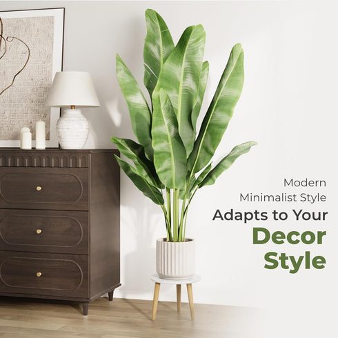 Leaf&lull Plant Stand Indoor Small Plant Table for Large Plants Wood Plant Stool Tall Plant Holder for Living Room