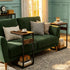 Vovonusy ET-YB-BR1 Wood Pedestal Small Sofa Side Table for Couch, Tall Nightstand, C Shaped End Table, TV Trays
