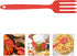 Healeved Silicone Flexible Forks, Nonstick Blending Fork for Cooking Utensil, Ultimate Kitchen Stir Mix Mash (Red)