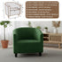 NICEEC Green Club Chair Cover Spandex Stretch Barrel Chair Slipcovers Water Repellent Tub Chair Slipcover Soft Accent