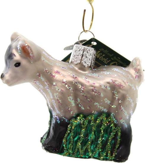 Old World Christmas Pygmy Goat Glass Blown Ornaments for Christmas Tree