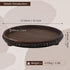Hodeframe 12in Countertop Wooden Serving Tray: Brown Round Wood Butler Decorative Tray Candle Holder Trays Centerpiece