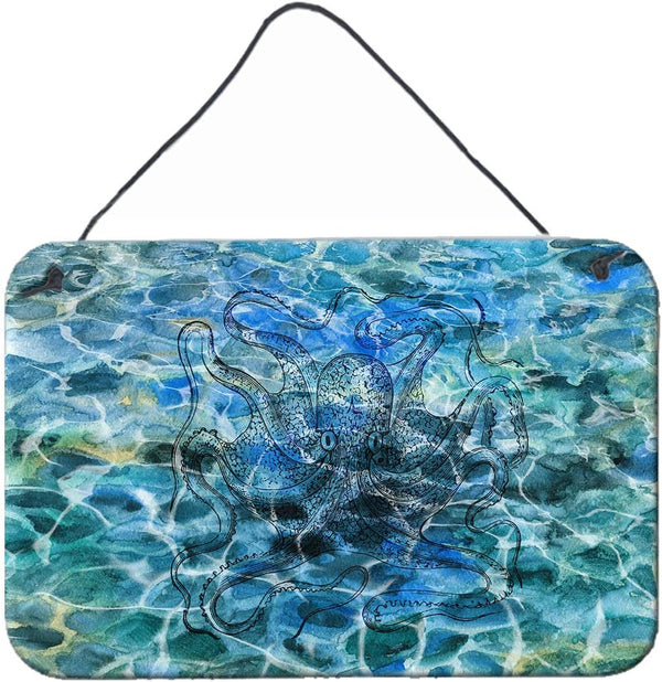 Caroline's Treasures BB5362DS812 Octopus Under Water Wall or Door Hanging Prints, Aluminum Metal Sign, 8x12