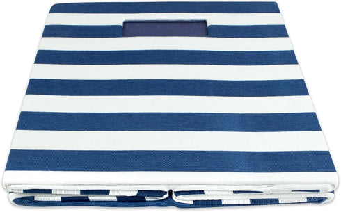 11x11x11, DII Polyester Cube Storage Collection Hard Sided Collapsible, Nautical Blue