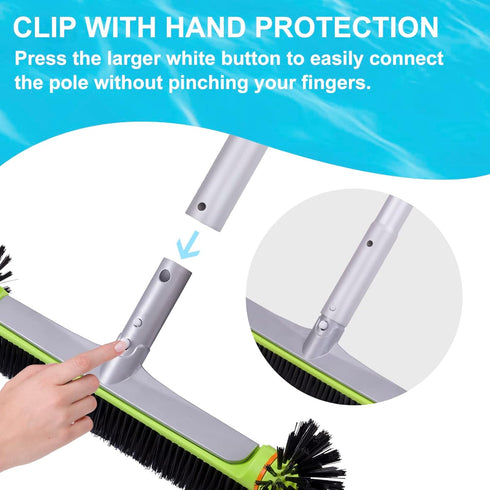 Swimming Sepetrel Pool Brush Head for Cleaning Walls,Heavy Duty Inground/Above Ground Pool Round Scrub Brushes