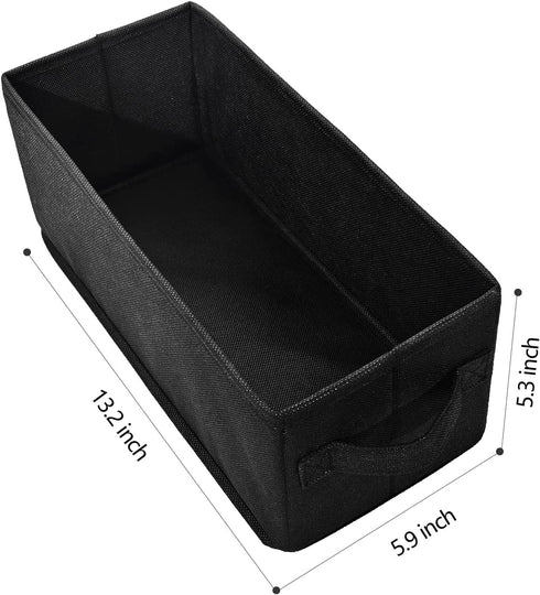 DVD Storage Boxes - Pack of 2 DVD Case Storage - 17.25" x 6.25" x 8",Container holds 40 DVDs in full jewel cases,80 DVDs in slim cases,and 200 discs in DVD sleeves - Black (black-Covered type) by UENTIP