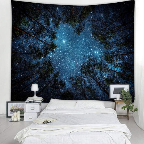 Llamazing Forest Tapestry, Home Decor Landscape Tapestry for Living Room Bedroom Decoration, Magic Tapestry Curtain