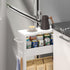 Slim 4-Tier Kitchen Rolling Cart, Narrow Storage Cabinet with Handle & Wheels, Metal Shelf Unit for Small Spaces (5 in