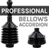 JS Jackson Supplies Black Toilet Plunger with Black Bellows Accordion and Storage Tray