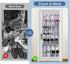 MISSLO 28 Large Pockets Over The Door Shoe Rack Hanging Organizer for Closet Door Shoe Storage Holder, White