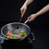 FJNATINH 4-Pieces Professional Wok Utensils Set for Carbon Steel, Wooden Handle Skimmer, Soup Ladle, Slotted Turner,