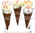 Ailelan Cone Display Stand, Clear Acrylic Ice Cream Cone Holders for Parties, Weddings, Buffets (6 Holes)