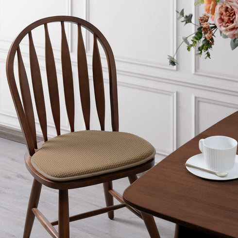 Set 2, 2 Pack, 17 15.5 inches, Shinnwa Windsor Chair Cushions of Farmhouse Kitchen Seat Cushions, Non Slip Chair Pads