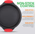 NutriChef Non Stick Round Cake Pan, 9.68 Inch Metal Bakeware with Silicone Handles, Easy-to-Clean, Dishwasher Safe