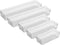 Oggi Clear Drawer Organizers Set of 5 - (1) 3x6.25, (2) 3x9.5, (2) 3x12.5 - Ideal for Kitchen, Office, Bathroom, and