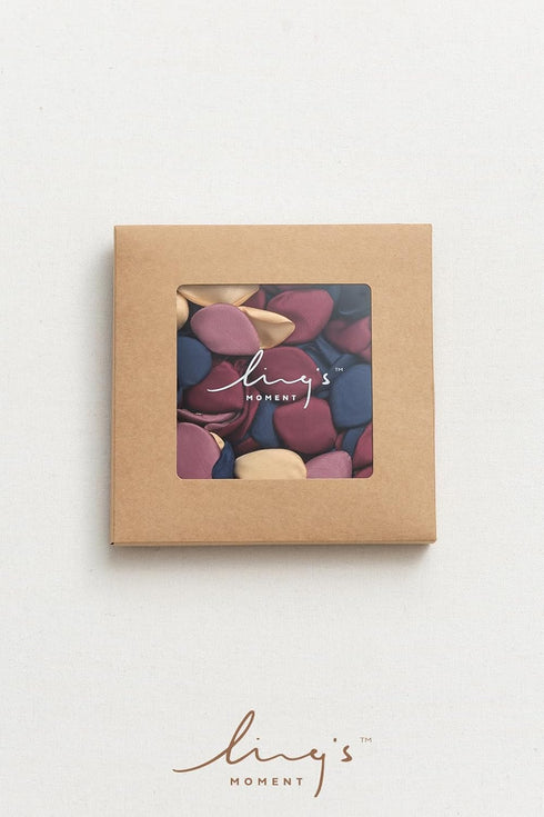 Ling's Moment Silk Rose Petals for Wedding/Aisle/Flower Girl Baskets, Burgundy Navy Gold (400pcs)
