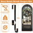 PECULA 2 Pack 14” Wreath Hangers for Front Door, Wreath Door Hanger 40lb Load-bearing, Metal Wreath Hanger for Welcome Sign, Door Wreath Hanger for Christmas Halloween Easter Decoration (Black)