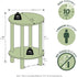 2-Tier Furinno Turn-N-Tube Side Table, Round End Table, Toolless Assembly Night Stand, Bedside Table with Open Shelf