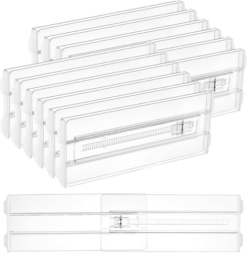 Vtopmart 12 Pack Drawer Dividers for Clothes, 4" High 10.2"-16.5" Adjustable Expandable