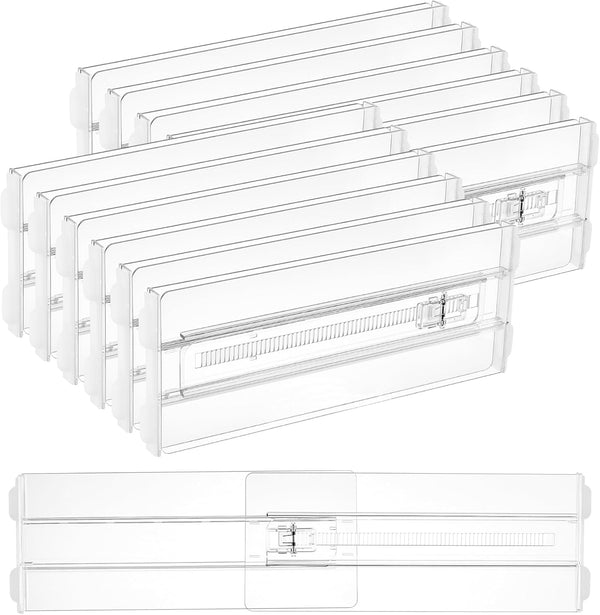 Vtopmart 12 Pack Drawer Dividers for Clothes, 4" High 10.2"-16.5" Adjustable Expandable