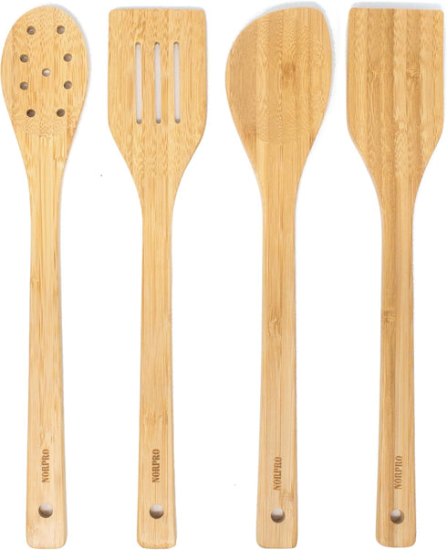 Norpro 12-Inch Natural Bamboo Pointed Spoon
