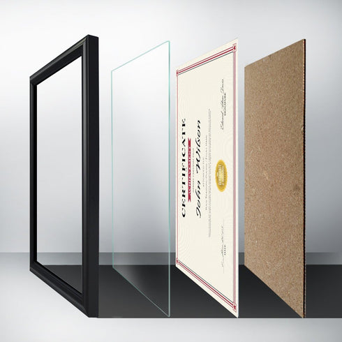 PETAFLOP 8.5x11 Certificate Frame, Black Picture Diploma Document Frames, 4 Pack for Wall or Tabletop Display