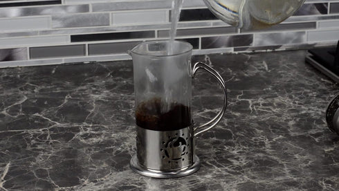French Press Coffee Maker, Single Serving 1 Cup Capacity (12 fl oz/0.35 liter) Small Affordable Brewer with Highest