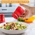 Bivvclaz Red Salt and Pepper Shakers Set, 5 oz Dispenser with Glass Bottom, Cute Kitchen Decor and Accessories