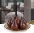 6PCS Fake Brown Pear Artificial Lifelike Fake Fruits Decorative for Kitchen Party Home Ornament House Table Faux Fruit