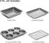 Ecolution Non-Stick Toaster Oven Bakeware Set, 4-Piece Carbon Steel, Easy to Clean, Gray