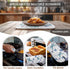 Chic D Kitchen Oven Mitts Gloves and Pot Holders Sets, Blue Butterfly Flowers Heat Resistant Non-Slip for Cooking, BBQ,