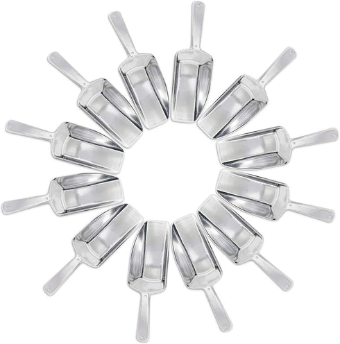 Super Z Outlet 5.5" Mini Acrylic Plastic Kitchen Scoops for Weddings, Candy Dessert Buffet, Ice Cream, Protein Powders