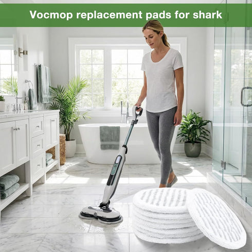 Vickorpen 8 Pack S8001 S7001 S7201 S7000AMZ S8201 Steam Mop Replacement Pads for Shark Steam and Scrub Mop Pads