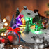 TOYESUNA 8 Christmas Collectible Buildings Decoration Musical Christmas Village Figurines Snow Globe with Spinning