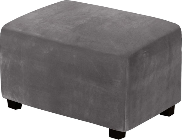 H.VERSAILTEX Real Velvet Plush 1 Piece Form Fit Stretch Rectangle Folding Storage