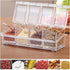 V-Resourcing Clear Seasoning Box, 4 Pieces Clear Storage Container for Spice, Condiment Jars