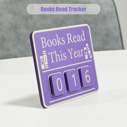 Counter, Books Read This Year Book tracker Bookshelf Decor for Reading Goal, Book Accessories for Reading Lovers